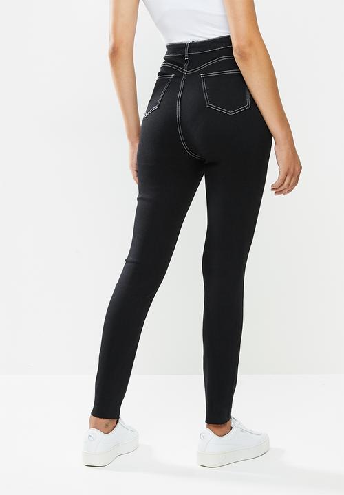 Missguided - Contrast stitch sinner skinny jean - blue