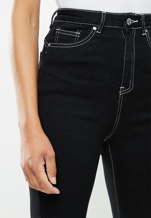 Missguided - Contrast stitch sinner skinny jean - blue