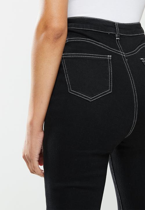 Missguided - Contrast stitch sinner skinny jean - blue