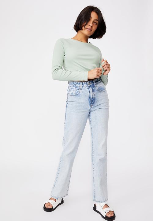 Cotton On - The turn back long sleeve top - sage 
