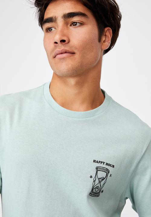 Cotton On - Tbar art T-shirt - mist blue