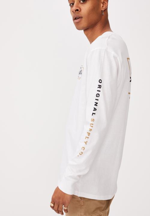 Cotton On - Tbar long sleeve T-shirt - white