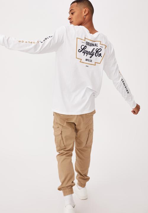 Cotton On - Tbar long sleeve T-shirt - white
