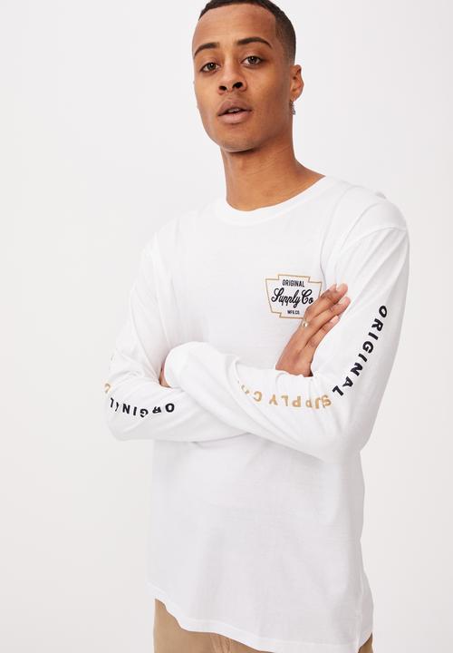 Cotton On - Tbar long sleeve T-shirt - white