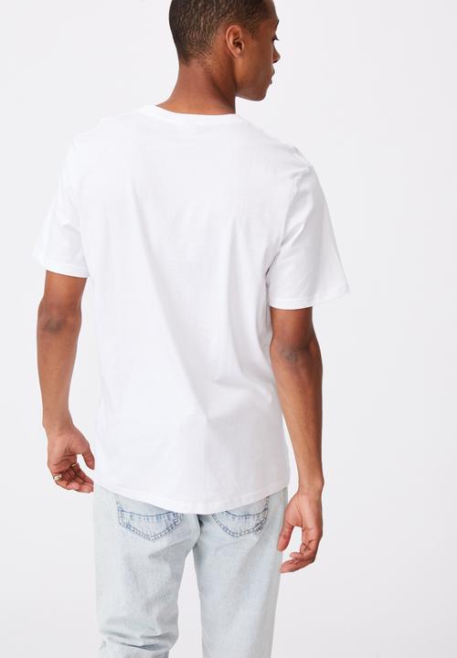 Cotton On - Tbar text T-shirt  - white