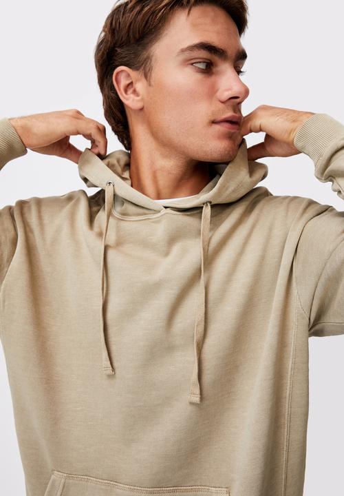 Cotton On - Pigment dyed oversized pullover - gravel stone