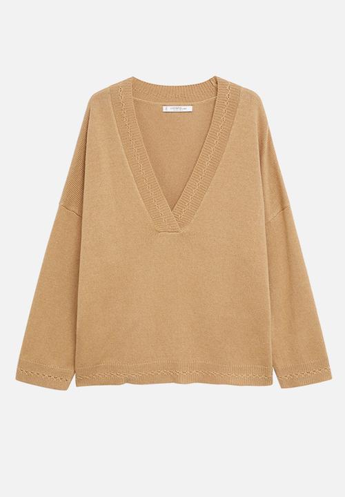 Violeta by Mango - Plus Sweater massine - medium brown
