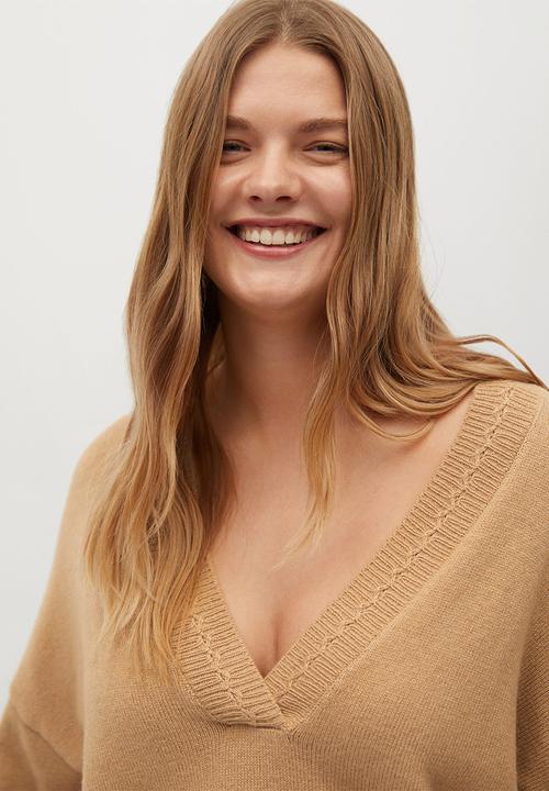 Violeta by Mango - Plus Sweater massine - medium brown
