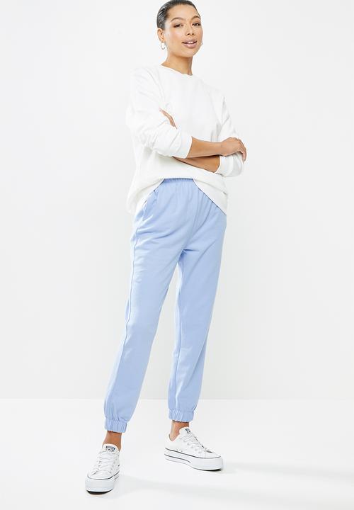 Cotton On - High waist track pants -  blue