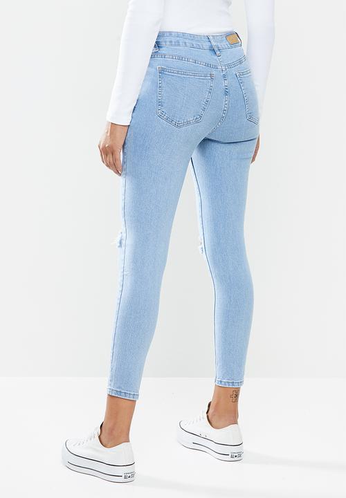 Cotton On - Mid rise cropped skinny jeans - blue