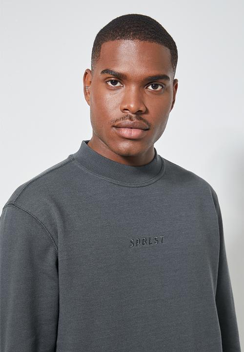Superbalist - Friday high neck pullover sweat - charcoal 