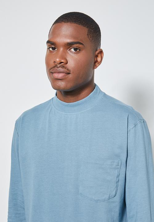 Superbalist - High neck pocket tee - blue