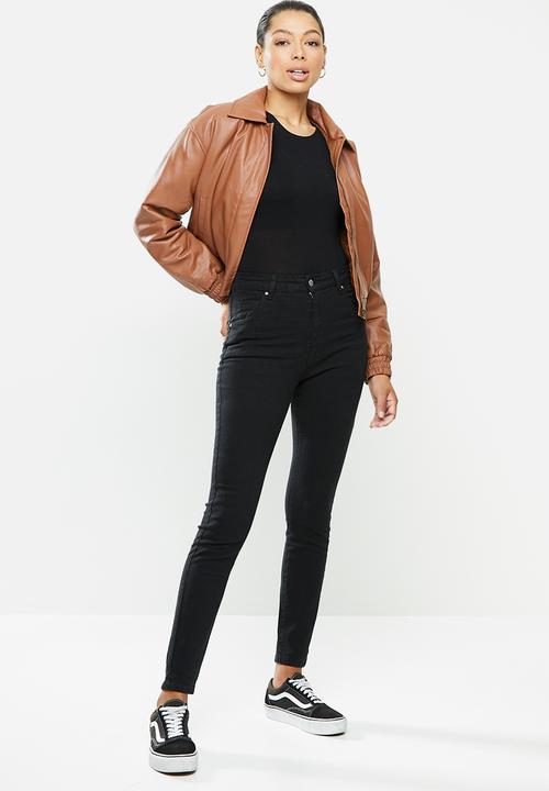 Cotton On - High rise skinny jeans - black
