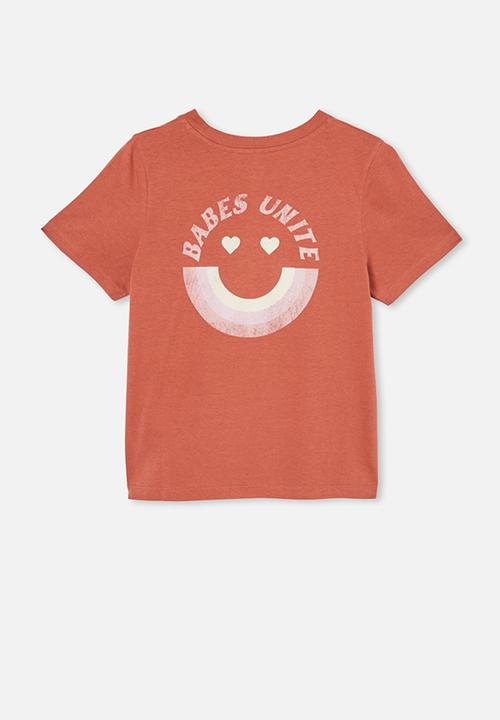 Free by Cotton On - Girls classic short sleeve tee - chutney