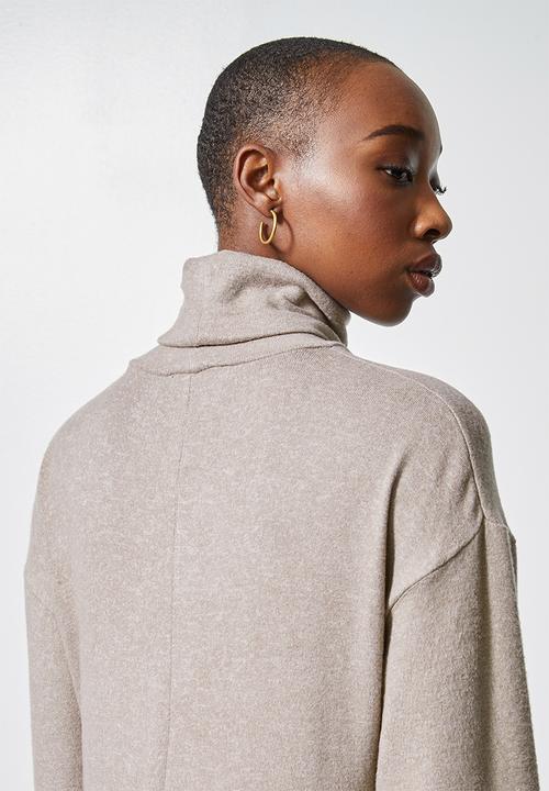 Superbalist - Dolman sleeve soft touch dress - brown