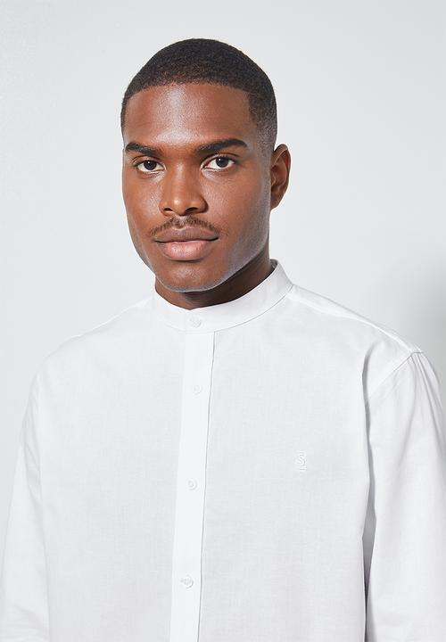 Superbalist - Lee regular fit mandarin oxford shirt - white