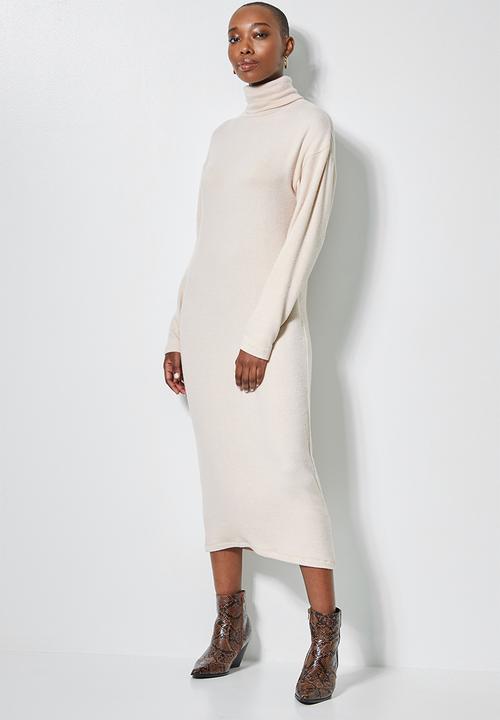 Superbalist - Dolman sleeve soft touch dress - beige 