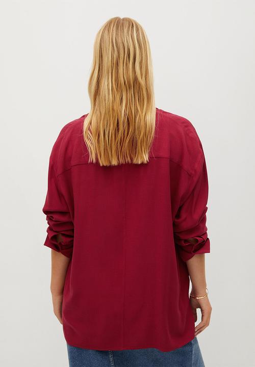 Violeta by Mango - Plus Blouse ruth8 - dark red