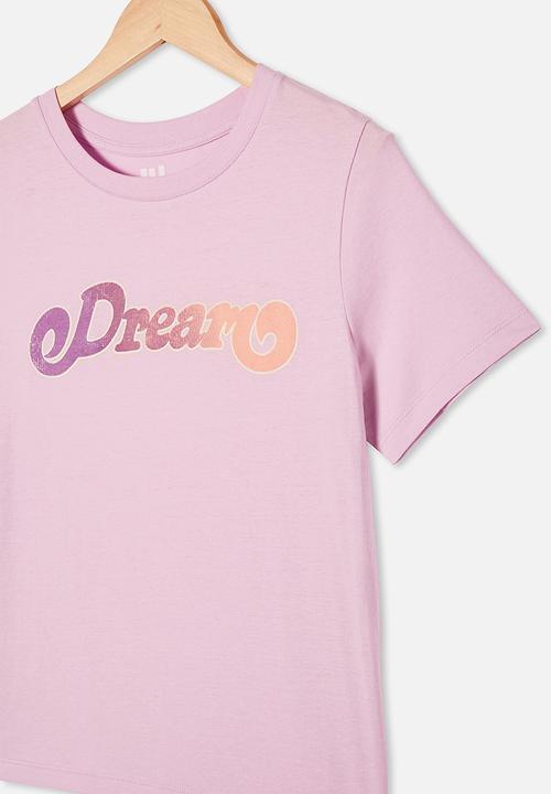 Free by Cotton On - Girls classic short sleeve tee - pale violet