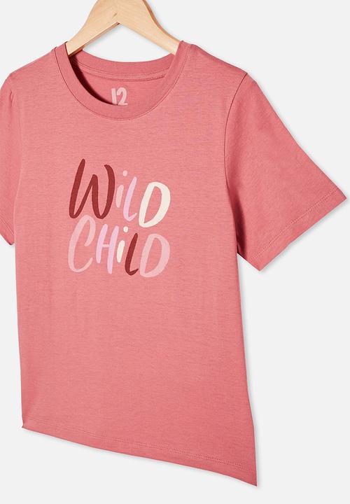 Free by Cotton On - Girls classic short sleeve tee - very berry