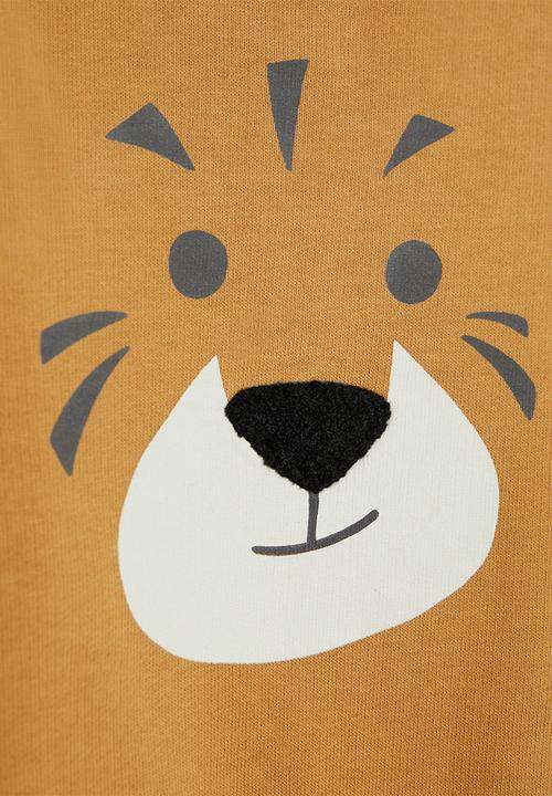 MANGO - Roar sweatshirt - medium brown