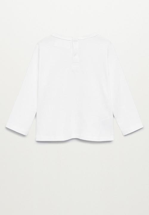 MANGO - Bear long sleeve tee - natural