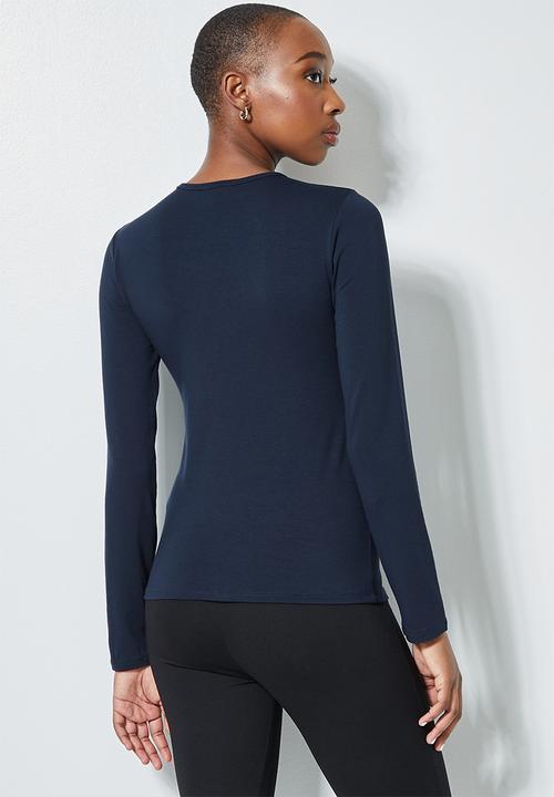 Superbalist - 2 Pack viscose crew neck tops - navy & white