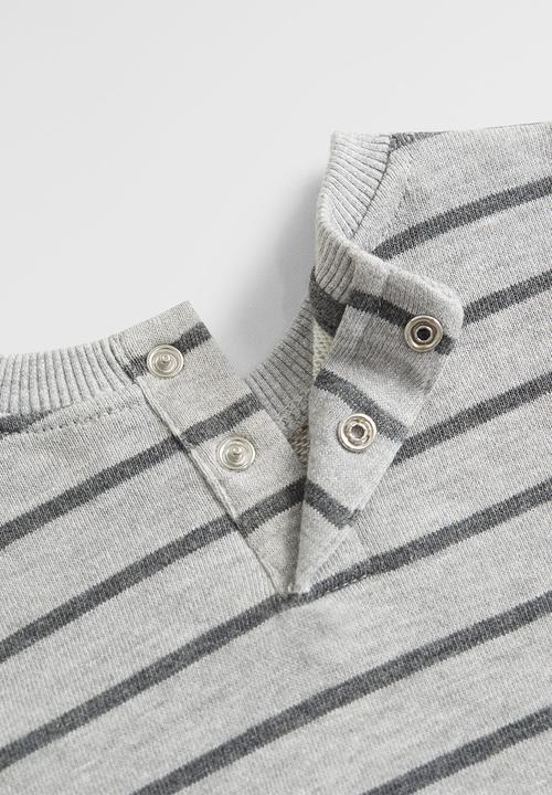 MANGO - Stripes sweatshirt - grey