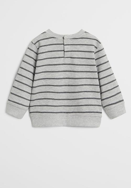 MANGO - Stripes sweatshirt - grey