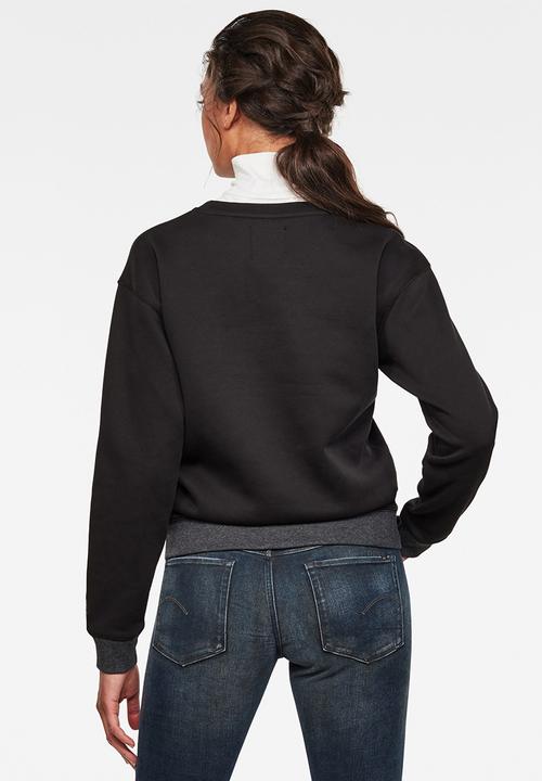 G-STAR - Premium core r sweater long sleeve - black