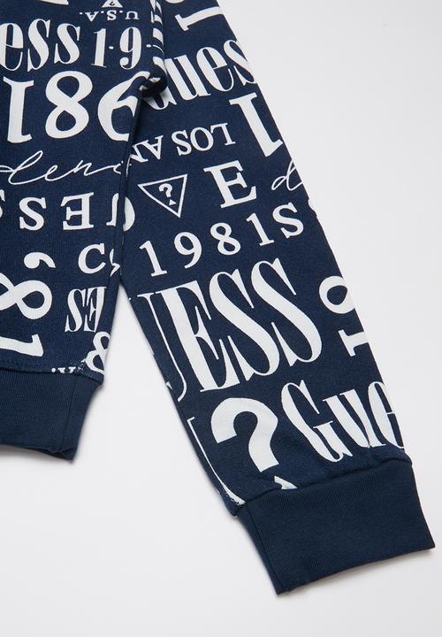 GUESS - Girls all over print active top - navy