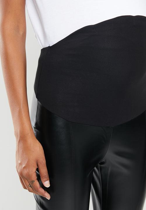 Missguided - Maternity pu legging - black
