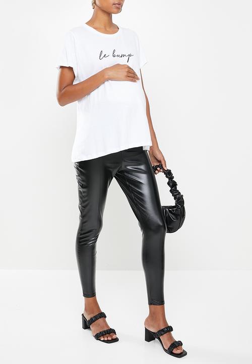 Missguided - Maternity pu legging - black