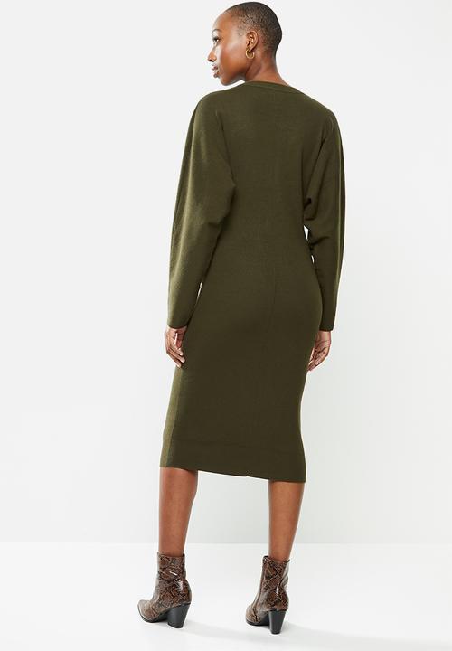MANGO - Dress skins - khaki 