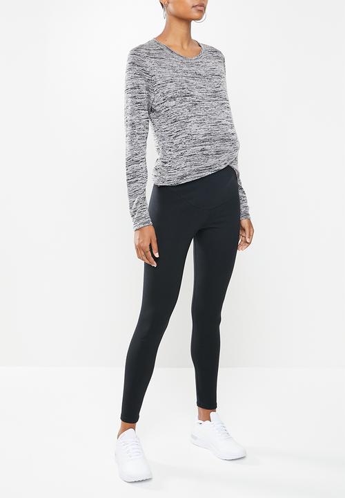 Cotton On - Maternity cross over front long sleeve top_2 pack - black & grey 