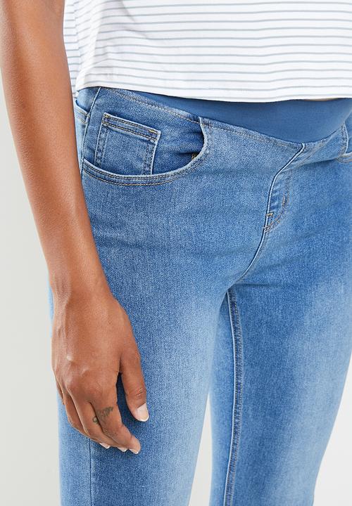 Cotton On - Maternity super stretch jeans under belly - blue