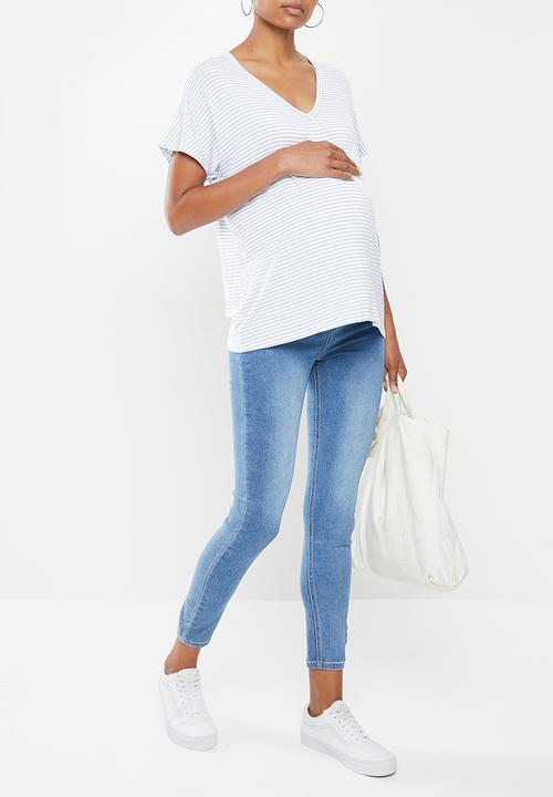 Cotton On - Maternity super stretch jeans under belly - blue