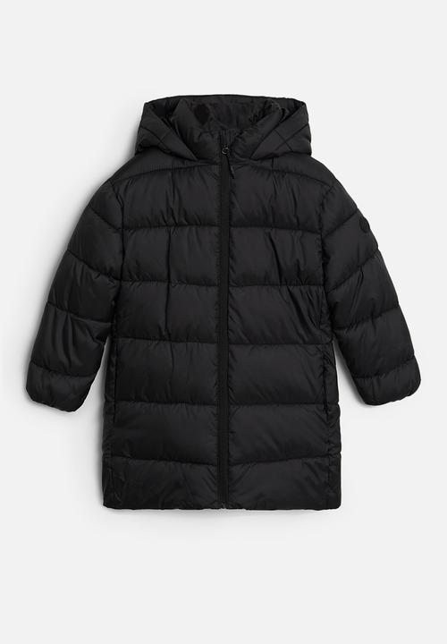 MANGO - Amerlong anorak - black