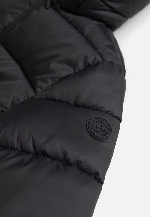 MANGO - Amerlong anorak - black