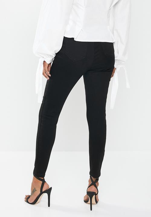 Missguided - Vice skinny high waisted jeans - black