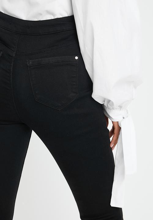 Missguided - Vice skinny high waisted jeans - black