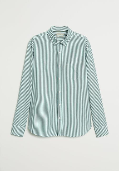 MANGO - Kodak shirt - green & white 