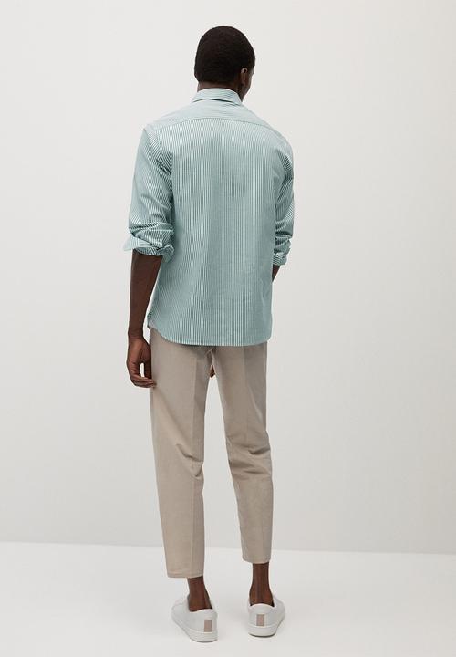 MANGO - Kodak shirt - green & white 