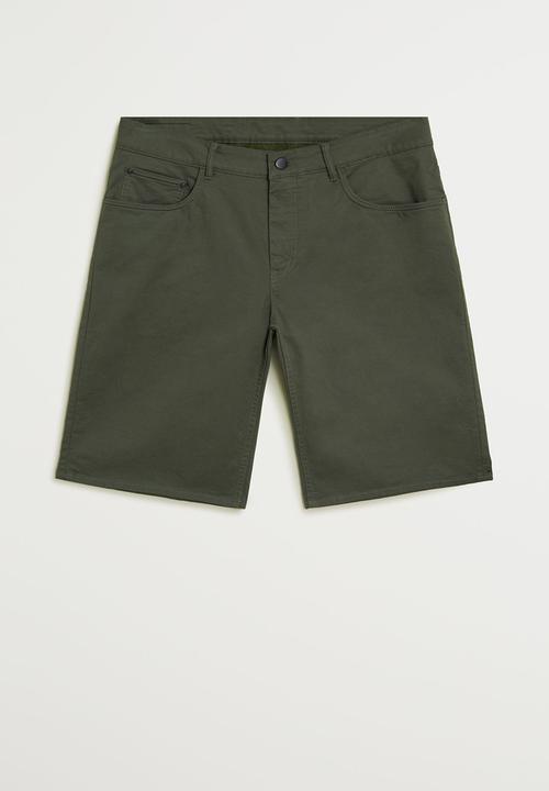 MANGO - Roller bermuda shorts - khaki