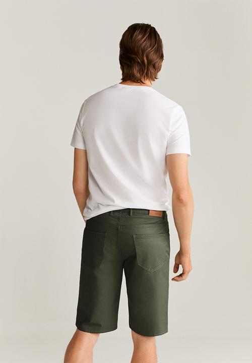MANGO - Roller bermuda shorts - khaki