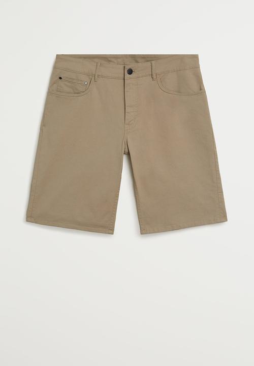 MANGO - Roller bermuda shorts - beige