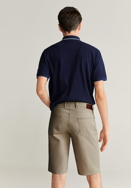 MANGO - Roller bermuda shorts - beige