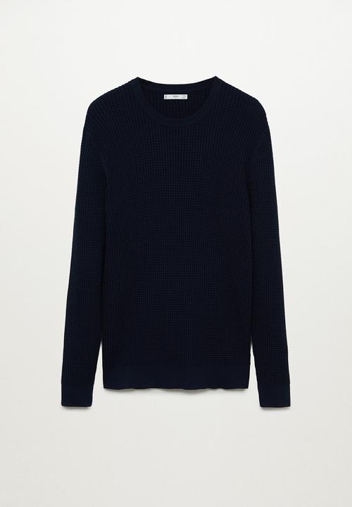 MANGO - Rose sweater - navy