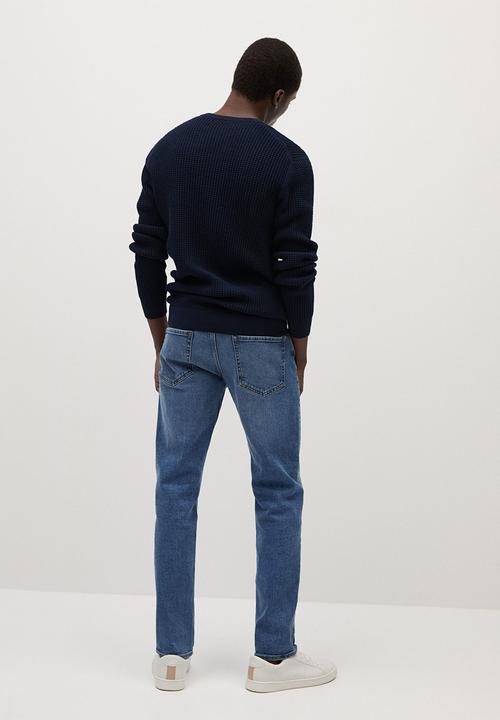 MANGO - Rose sweater - navy
