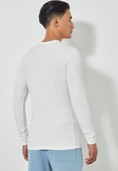 Superbalist - Brando long sleeve crew neck tee - white